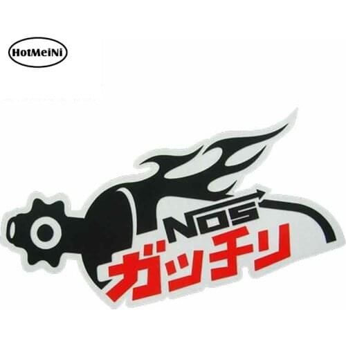 HotMeiNi 13cm x 7.5cm For Nitrous Nos Inside Set Up Tuning Car Stickers And Decals Personality Creative Stickers Body For Car