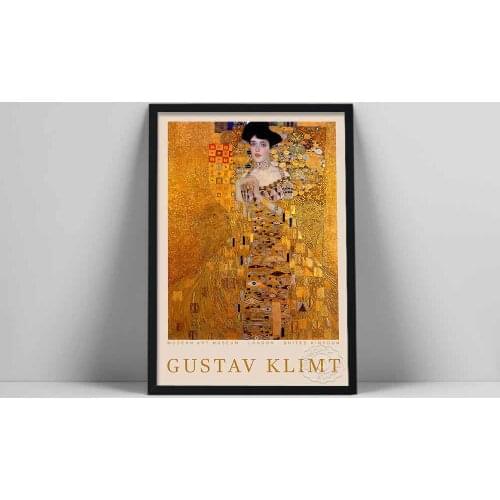 Artist Gustav Klimt London Modern Art Exhibition Abstract Oil Painting Print Poster Canvas Painting Wall Pictures Living Room