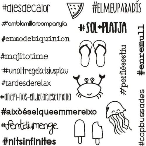 Spanish 41 stamp Clear Stamp for Scrapbooking Transparent Silicone Rubber DIY Photo Album Decor B26