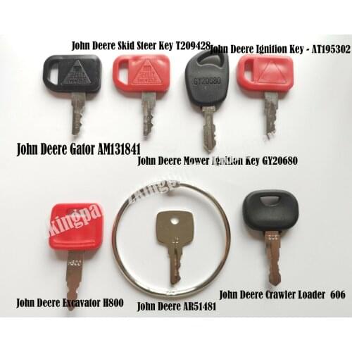 7pcs Heavy Equipment Key Set Construction Ignition Key Set Suit Fit For John Deere
