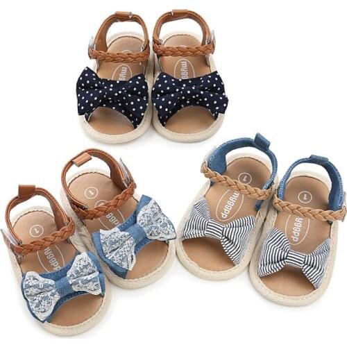 Summer Baby Sandals Baby Girl Summer Soft Sole Shoes Bowknot Sandals Toddler Infant Prewalkers Baby Sandals