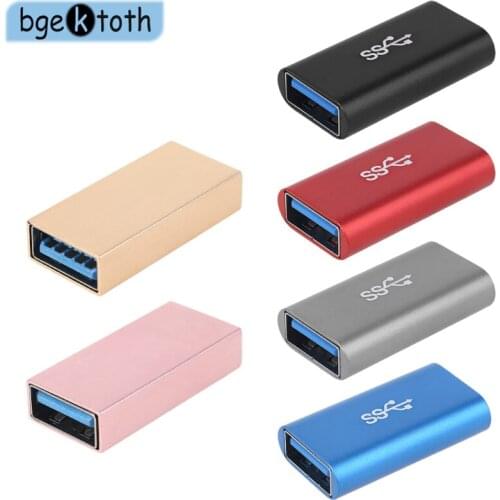 Metal USB 3.0 Female to Female Adapter High Speed USB 3.0 Coupler Extender Converter for PC Laptop USB Data Cable