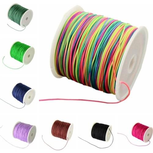 0.8mm 1Roll Multi-color Nylon Cord Thread for Jewelry Making DIY Accessories Necklaces Findings Supplies, 0.8mm; about 90m/roll