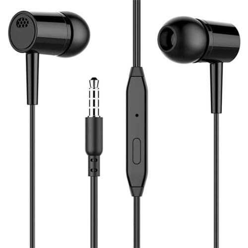 3.5mm In-Ear Earphones Bass Stereo Headphones Headset Earbuds With Remote Mic For Iphone Samsung Huawei Xiaomi Accessories