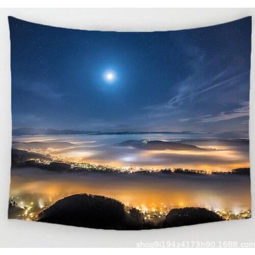 New Sky Landscape Background Cloth Fashion Home Atmosphere Decoration Products Nordic Style Living Room Bedroom Tapestry