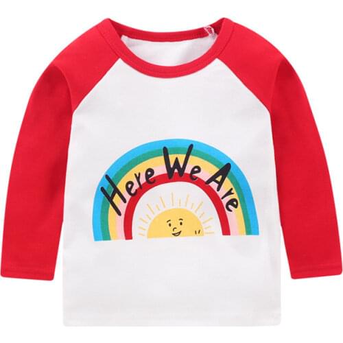 2019 Autumn Girls T-Shirts Long Sleeve Kids Sweater Shirts Children Shirts Top Girls Clothing Christmas Shirts Girls Shirts