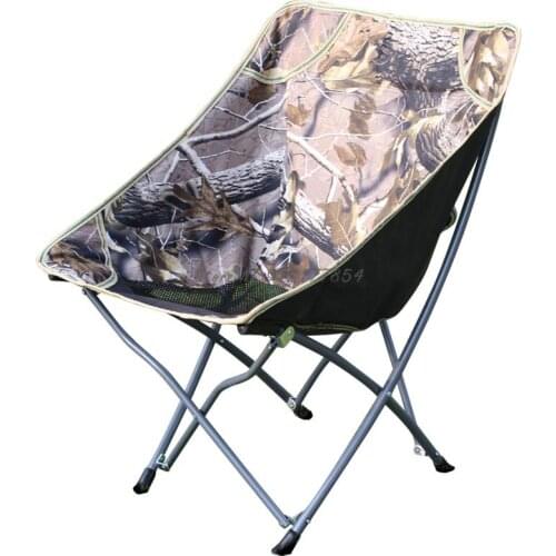 Outdoor portable leisure folding moon chair ultra light camping folding stool field fishing chair backrest sketching chair