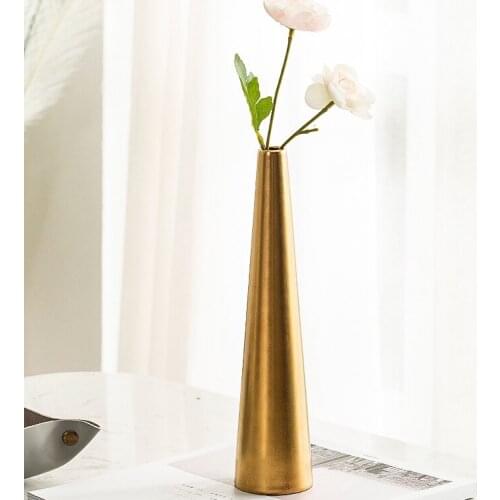 Luxury Gold Vases Living Room Nordic Style Glamour Tabletop Vases Flower Arrangements Dekoracje Do Domu Home Decor DI50HP