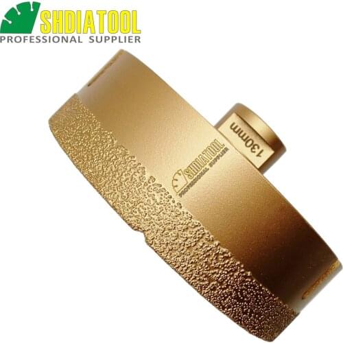 SHDIATOOL Diameter 130mm Vacuum brazed diamond drilling core bits with 15MM Diamond height hole saw M14 connection Drill bits