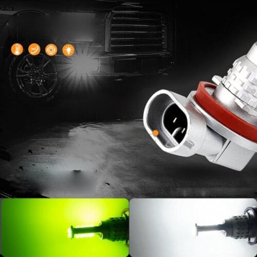 X7AE 2Pcs H3 H4 H7 H16 9005 9006 H11 PD13W Super Bright Dual Color Fog Lights Car Fog Lights Car Driving Lamp Fog Lamps White