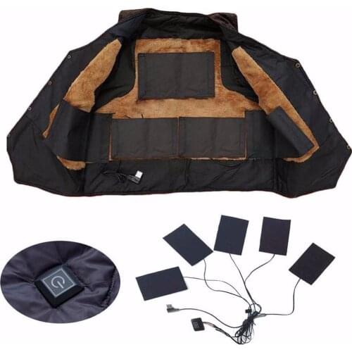 USB Charged Warm Paste Pads Clothes Carbon Fiber Heating Pad Safe Portable Electric Heating Warmer Pad 3 Gear Adjustable