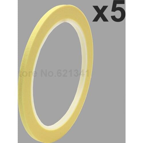 5Rolls Yellow 4mm x 25m Draping Tape Pattern Making Supplies Masking Tape & Nail Art Tape
