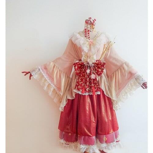 Anime Touhou Project Houraisan Kaguya Lolita Party Dress Gorgeous Uniform Cosplay Costume Women Halloween Free Shipping 2021 New