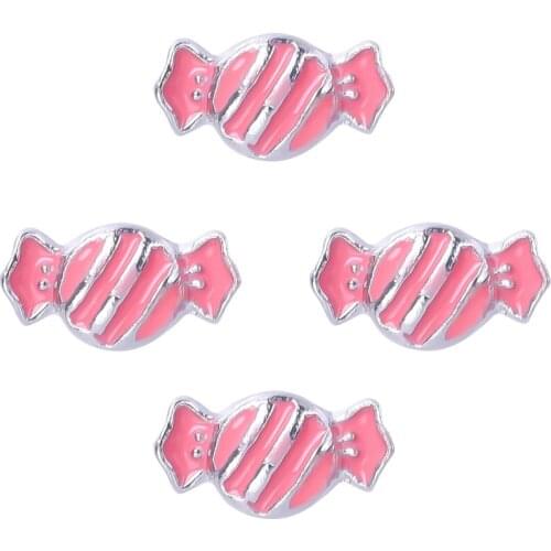 20Pcs/Lot Christmas Candy FLoating Charms Finding Living Glass Children Gift Jewelry Acessories