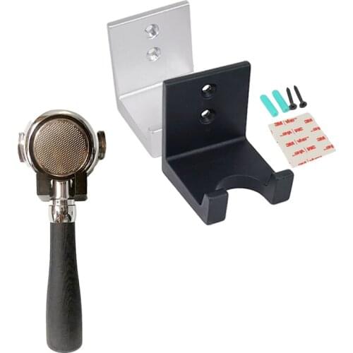 51MM/54MM/58MM Coffee Bottomless Portafilter Wall Rack Black Sturdy Coffee Filter Holder Tamper Wall Mounted Rack Holder