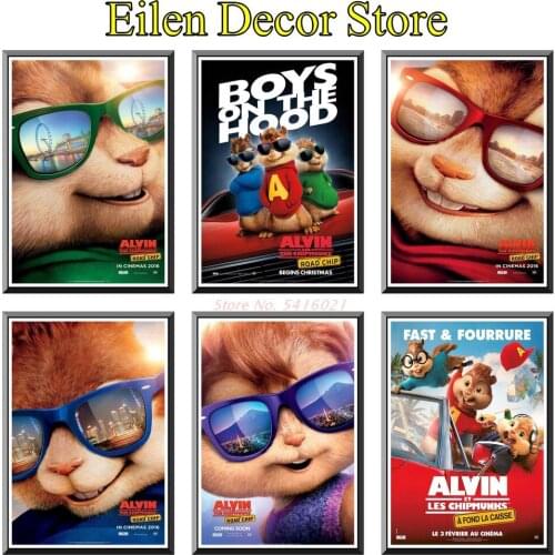 Alvin and the Chipmunks: The Road Chip Movie Poster Classics Art Printing Wall Picture Retro Poster Print For Home Decor 42X30cm