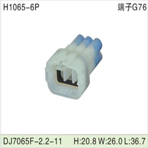 Free shipping 500pcsDJ7065F-2.2-11 6Pin 2.2mm AMP Car Electrical Wire Connectors for VW,BMW,Audi,Toyota,NISSAN AND other