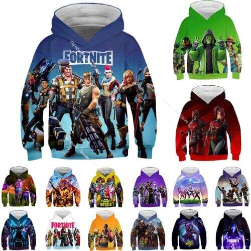 Fortnite Children Hoodie Boys Girls Sweatshirt 3D Digital Hoodie Sweatshirt Cosplay Hip Hop Men Sweatshirt Tops for Kids Gifts