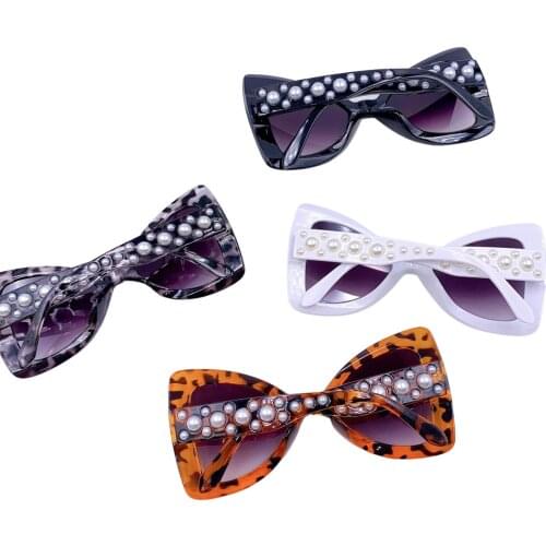 Kids Triangle Outwear, UV400 Retro Tinted Headwear with Pearls for Boys Girls 3-8Years 2021 New Fashion