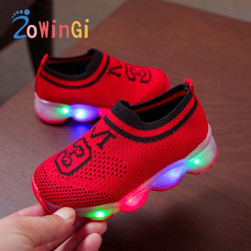 Size 21-30 Children Shoes with Light tenis infantil Children Casual Shoes Kids Glowing Sneakers with Light Kids Light Up Shoes
