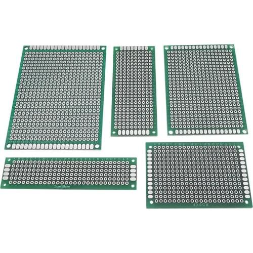 5Pcs Double-Sided PCB Prototype Board DIY Soldering Electronic Project Printed Circuit Protoboard 2x8 3x7 4x6 5x7 6x8 7x9cm