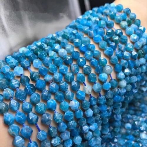 Loose beads Diopside blue 6/8mm faceted 14" for DIY jewelry making FPPJ wholesale beads nature gem stone