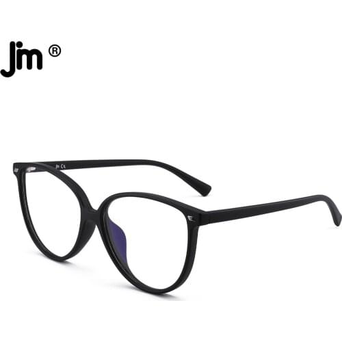 JM Fashion Round Women Blue Light Glasses Brand Designer Anti Blue Ray Glasses Frame