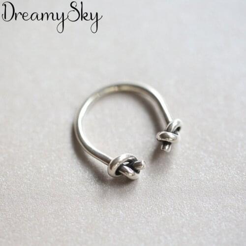 New Trendy Bohemian Silver Color Bowknot Rings For Women Girls Gift Vintage Large Engagement Ring Anillos Anelli