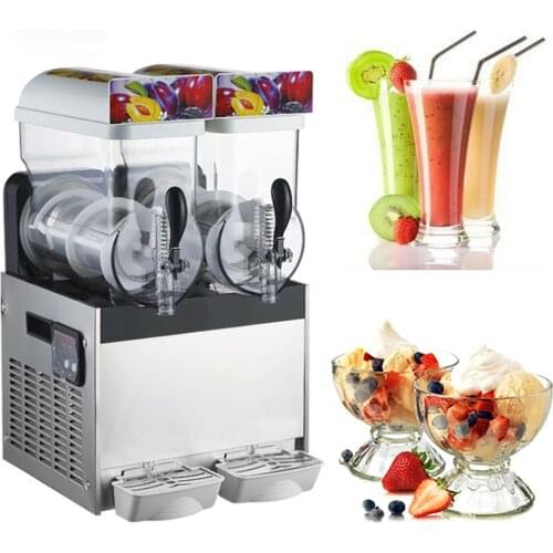 Commercial 2 Tank Frozen Drink Slush Slushy Making Machine Smoothie Maker 30L FAST SHIPPING