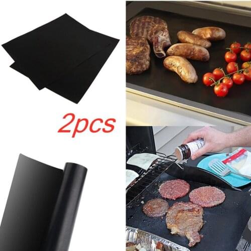 BBQ Grill Mat Barbecue Outdoor Baking Non-stick Pad Reusable Cooking Plate 40x33cm For Party PTFE Grill Mat For Kitchen Tools