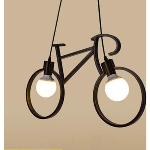 Creative Retro Pendant Light Iron Bicycle Pendant Lamp Living Room Restaurant Bar Industrial Kitchen Hanging Lamps ZM918