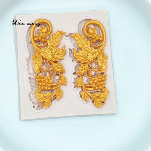 European Style Lace Mold 3D Silicone Cake Fondant Mold Kitchen Baking Fondant Lace Molds Wedding Cake Decorating Tools FM1399