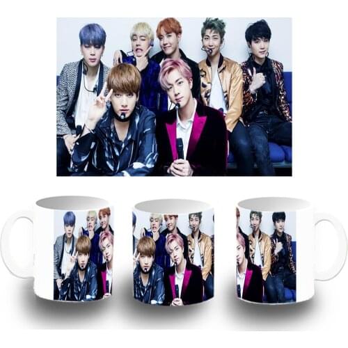 MERCHANDMANIA mug BTS BOY WITH LUV KPOP IDOL MNET color customized offer washable dishwasher ceramic gift