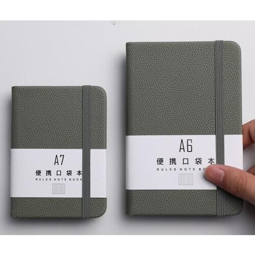Mini Pocket A7 Hardcover Notebook Diary Journal Retro 100 Sheet Thicken Memo Pad Daily Weekly Planner Notebook School Stationery