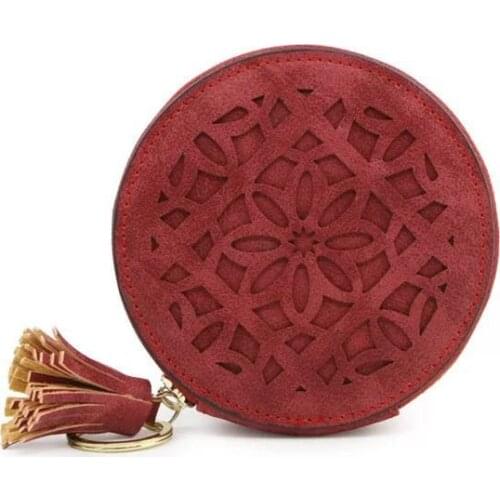 Fashion design round head wallets women wallets small cute cartoon kawaii card holder key chain money bags for girls ladie 2018