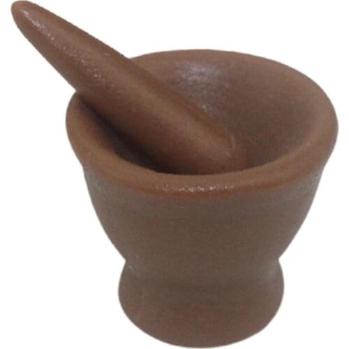 Dollhouse Scale Ceramic Mini Mortar And Pestle Set Garlic Mill