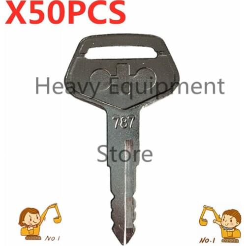 50X Keys For Komatsu Heavy Equipment Key Set 787 Ignition Master Disconnect K2C166 Free Shipping