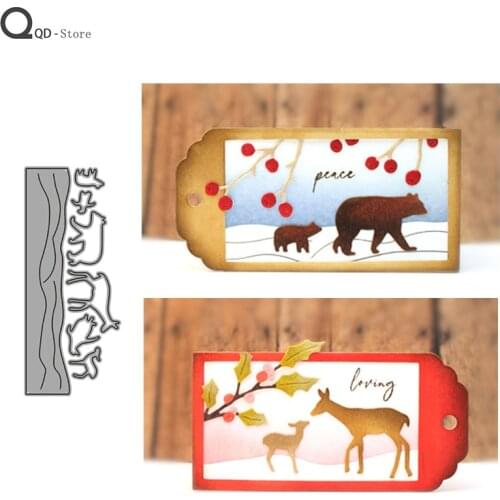 New Deer Bear Cutting Dies Stamps Dies Scrapbooking Mold Cut Handmade Tools DIY Craft Decoration Metal Cutting Dies New 2021