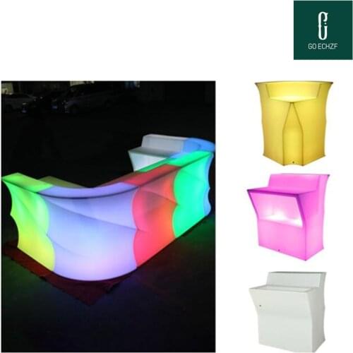 Rechargeable light up bar coffee table remote control illuminated cocktail table free shipping