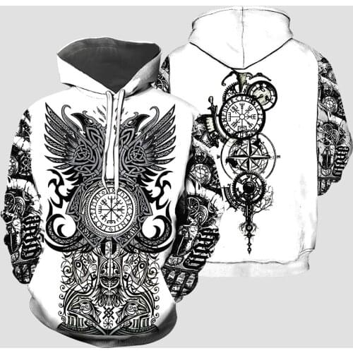 PLstar Cosmos Viking Tattoo 3D All Over Printed Shirts Tees 3D Print Hoodie/Sweatshirt/Zipper Man Women eagle cross Tattoo-7