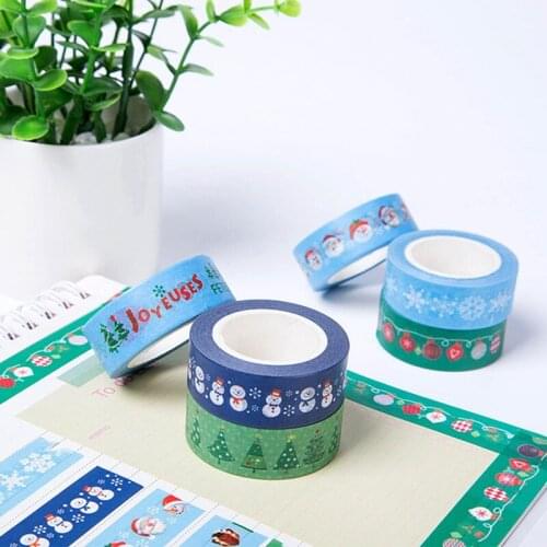 Merry Christmas Snowman Christmas Tree Washi Tape Adhesive Paper DIY Scrapbooking Masking Tape Hand Account Tape Sticker Decals