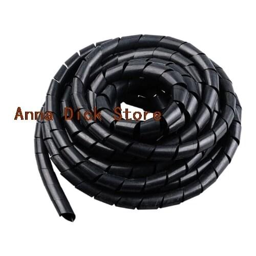 Cable Sleeve Winding Pipe Spiral Wrapping Transparent/Black Wire Organizer Sheath Tube 4-30MM Plastic Tape Management Protector