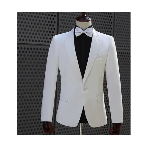 Chorus host wedding suits for men groom blazer boys prom mariage suits fashion slim masculino latest coat pant designs white tie