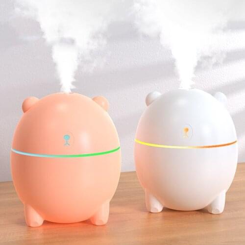 220ml Air Humidifier Mini Home Car Small Aromatherapy Creativity Bear USB Humidifier Romantic LED Night Lamp Air Oil Diffuser