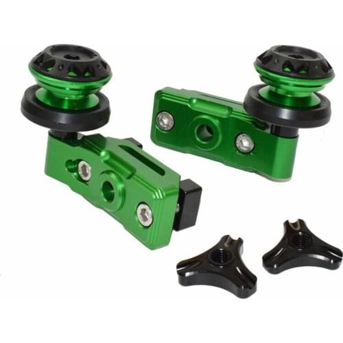 Waase Motorcycle CNC Aluminum Chain Adjusters with Spools Slider For Kawasaki Ninja 400 2018 2019 2020