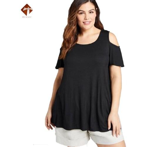 Big Size Dresses Fat MM 2021 Woman Summer Loose Plus Size Off The Shoulder Clothing Dress T Shirts Casual Tops Street Pullover