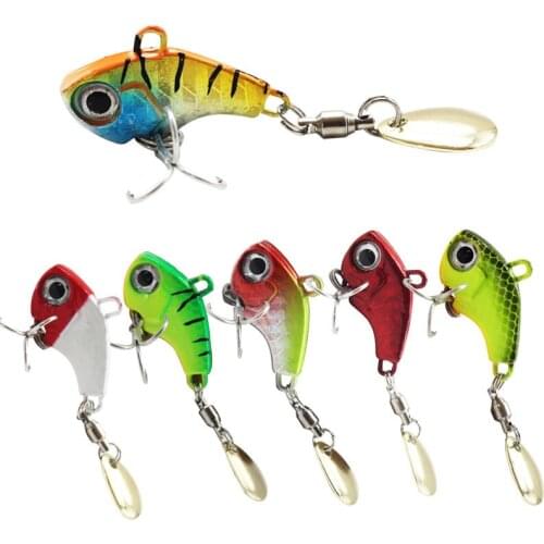 1PCS Rotating Metal VIB vibration Bait Jigs Trout Winter Fishing Hard Baits 7g 10g 14g 20g Spinner Spoon Fishing Lures Fishing T