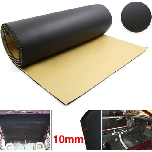10mm 200cmx50cm Thick Rubber Foam Car Auto Tailgate Sound Insulation Deadener Soundproof Mat Pad sound proofing automobiles