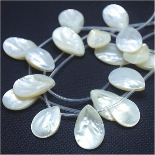 10PCS new shell beads mother of pearl beads accessories teadrop water shape 18x25mm 20x30mm for wormen necklace chains diy items