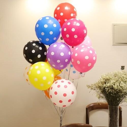20pcs 12inch Polka Dot Latex Balloons Red Black Ladybug Helium Balloon Cartoon Theme Birthday Party Kids Christening Decor Gifts